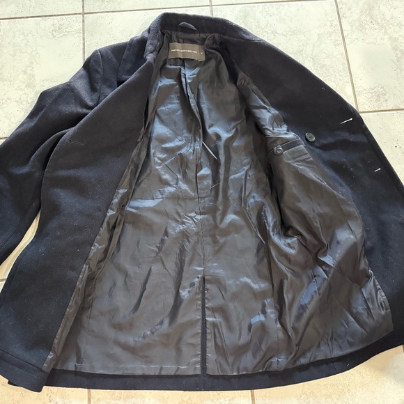 Men's FRENCH CONNECTION blue trench coat - Picture 2 of 3